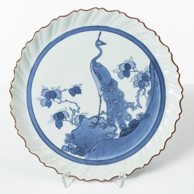 Tallrikar, fem stycken, porslin, Arita, Japan, Edo (1603-1868).