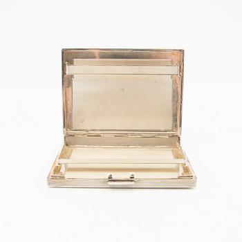 Cigarette case silver with Swedish import marks 20th century.