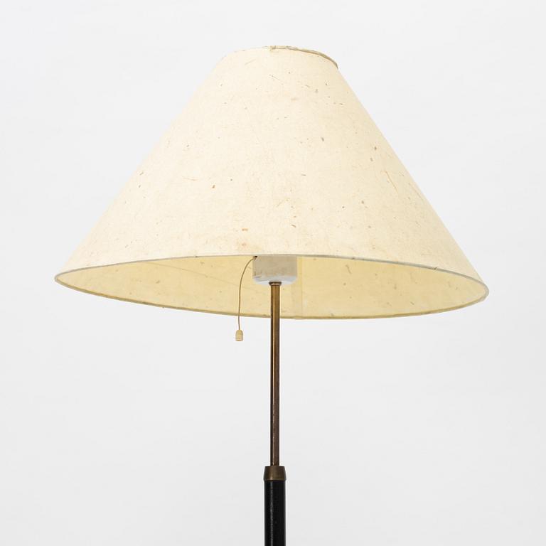 A leather-wrapped floor lamp from Falkenbergs Belysning, later part of the 20th century.