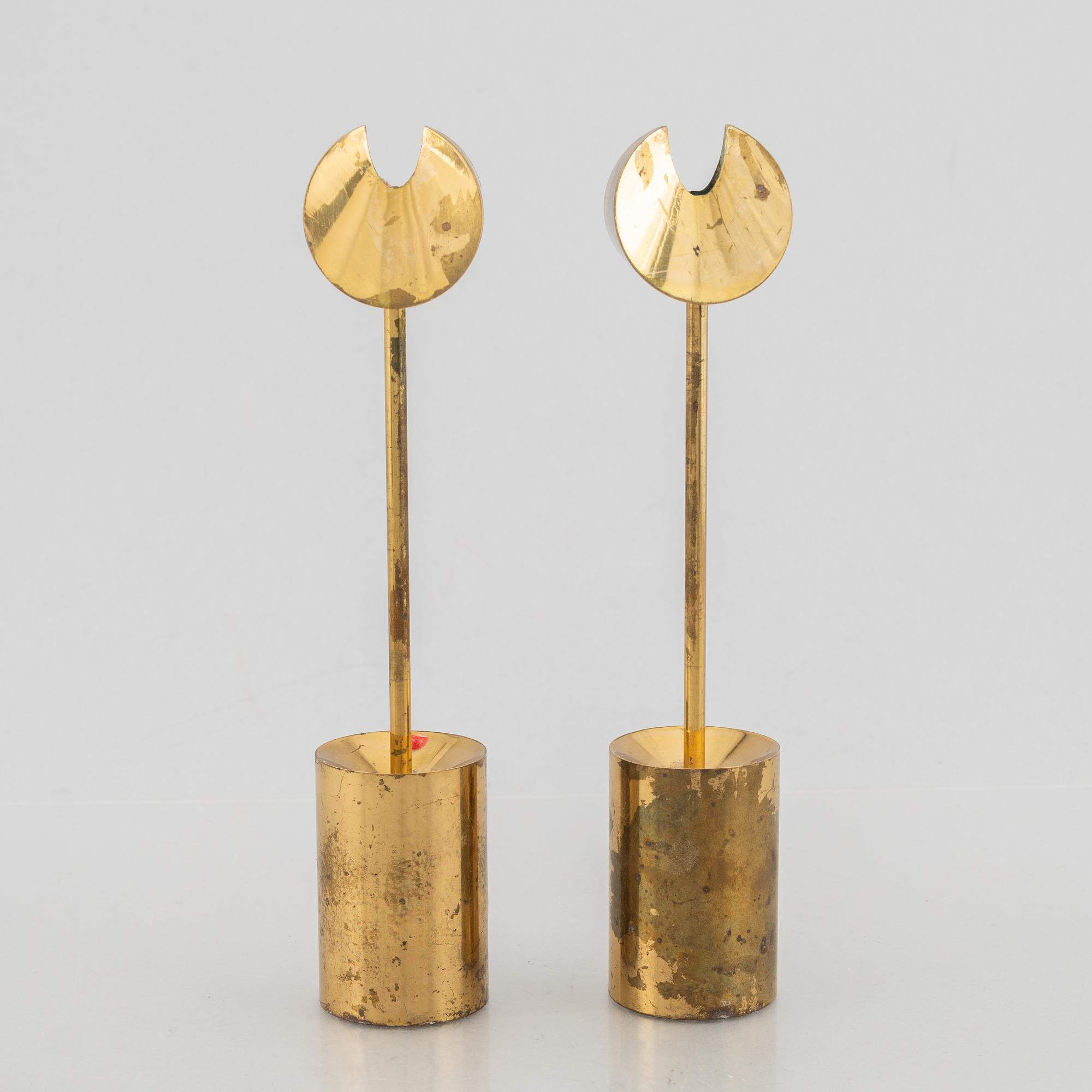 Pierre Forssell, a pair of candleholders, "Aniara", Skultuna.