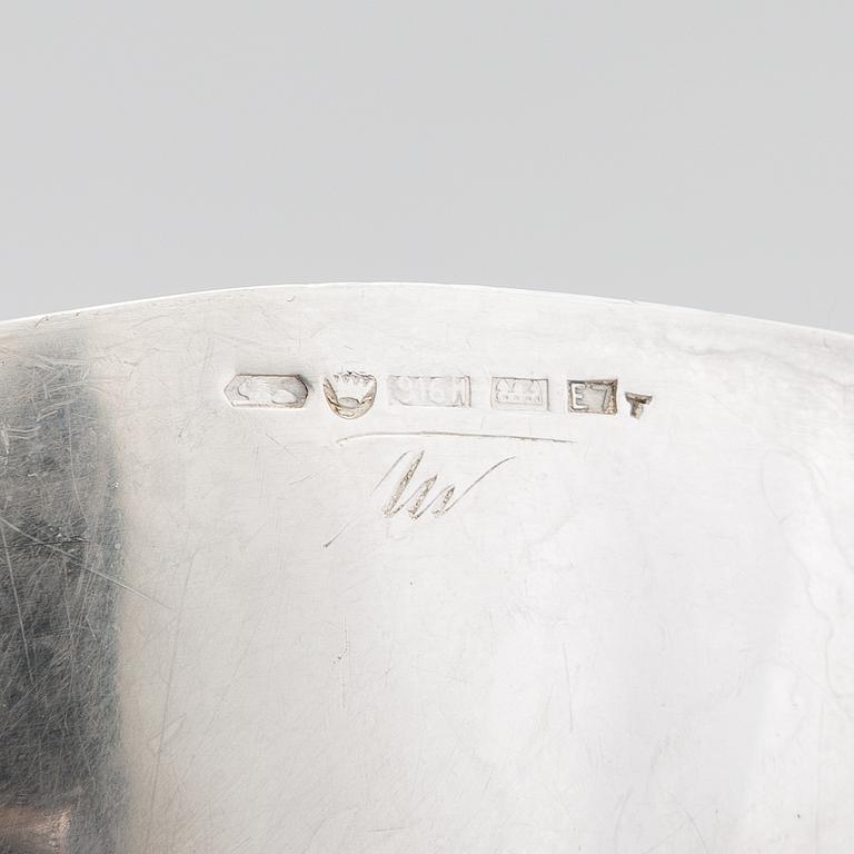Tapio Wirkkala, skål, silver (916), Kultakeskus, Tavastehus 1958.