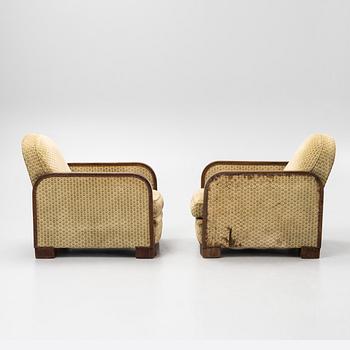 A pair of Art Déco armchairs, 1920's/30's.