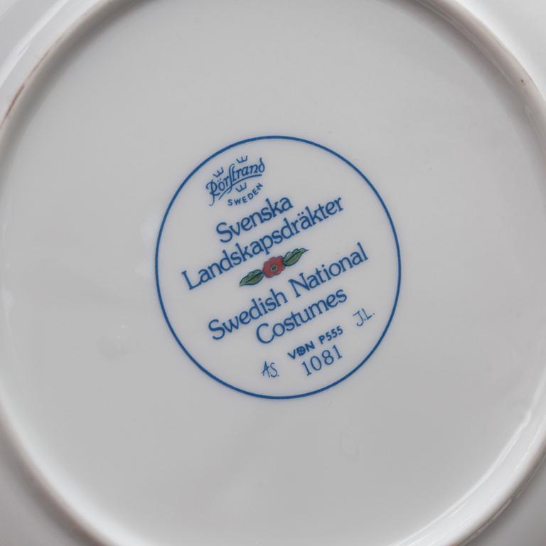 KAFFESERVIS, 55 delar, "Svenska landskapsdräkter" Rörstrand.