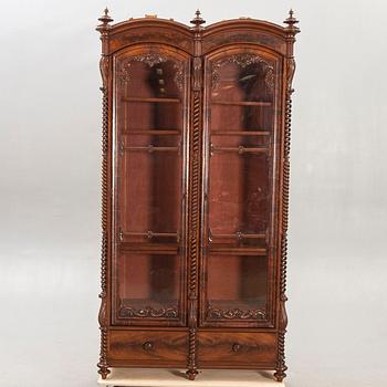 A late Empire mahogany book case.