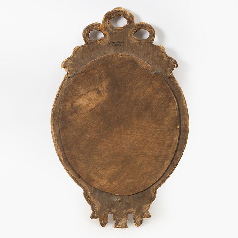 A pair of Gustavian one-light girandole mirrors, 20th century.