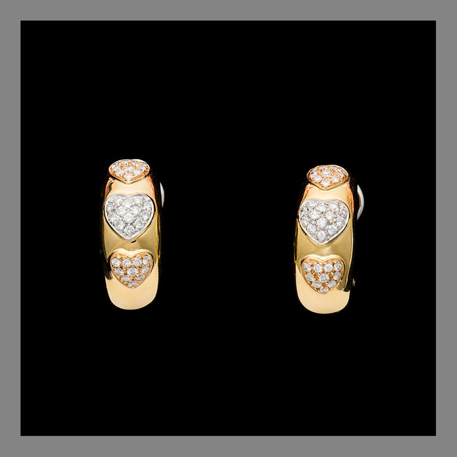 ÖRHÄNGEN, Chimento, 18K guld, briljantslipade diamanter. Totalvikt ca 13,4 g.