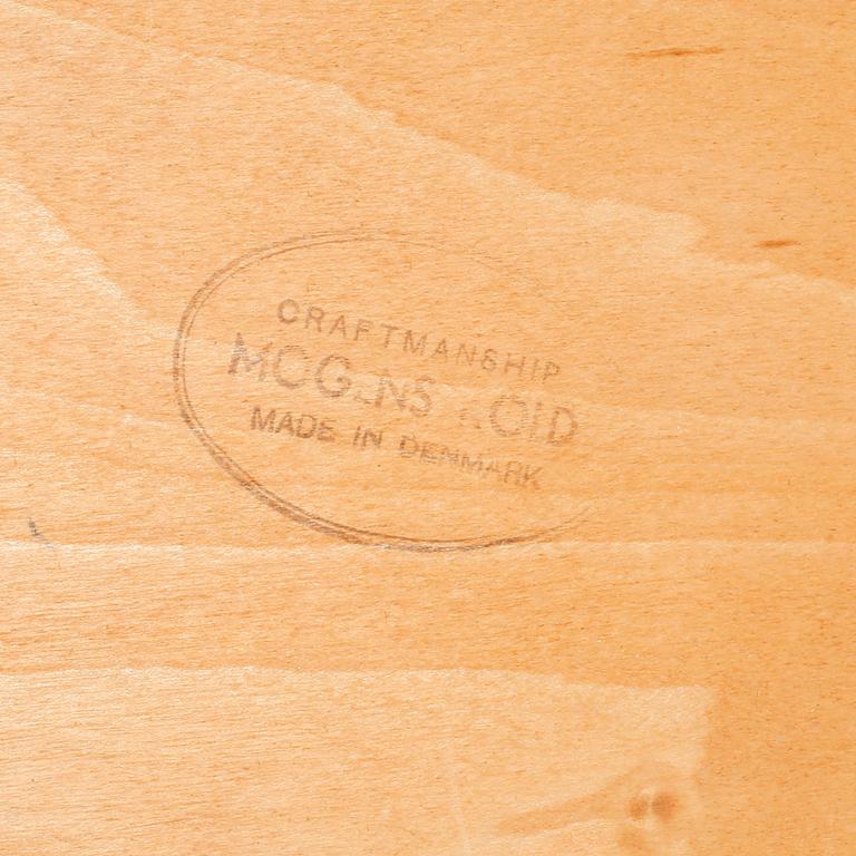 Four chairs and a table, Mogens Kold, 1950/60s.