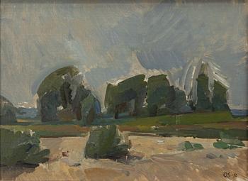 Olle Skagerfors, Landskap med grönskande träd.