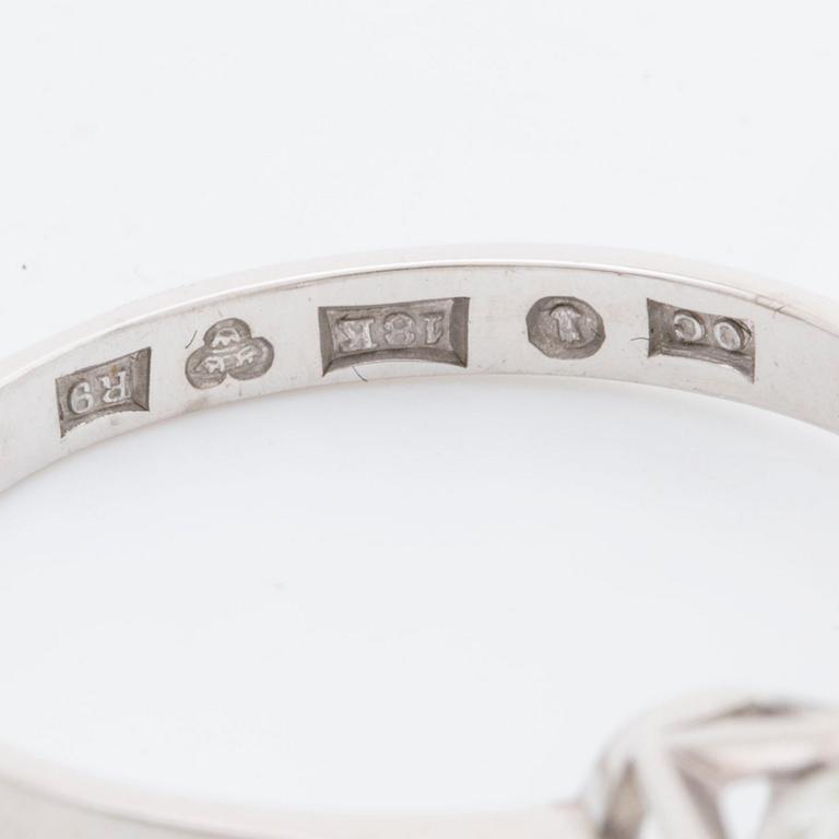 RING 18K vitguld m 1 briljant 1,14 ct enligt gravyr,ca H-I SI, Gullfaxe AB, Djursholm, Stockholm 1967.