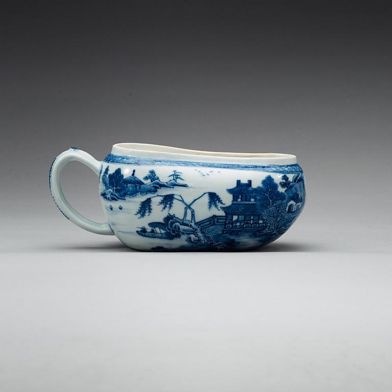 A blue and white bourdalou, Qing dynasty, Qianlong (1736-95).