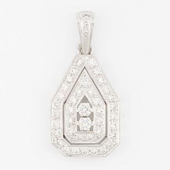 Pendant, 18K white gold with brilliant-cut diamonds.