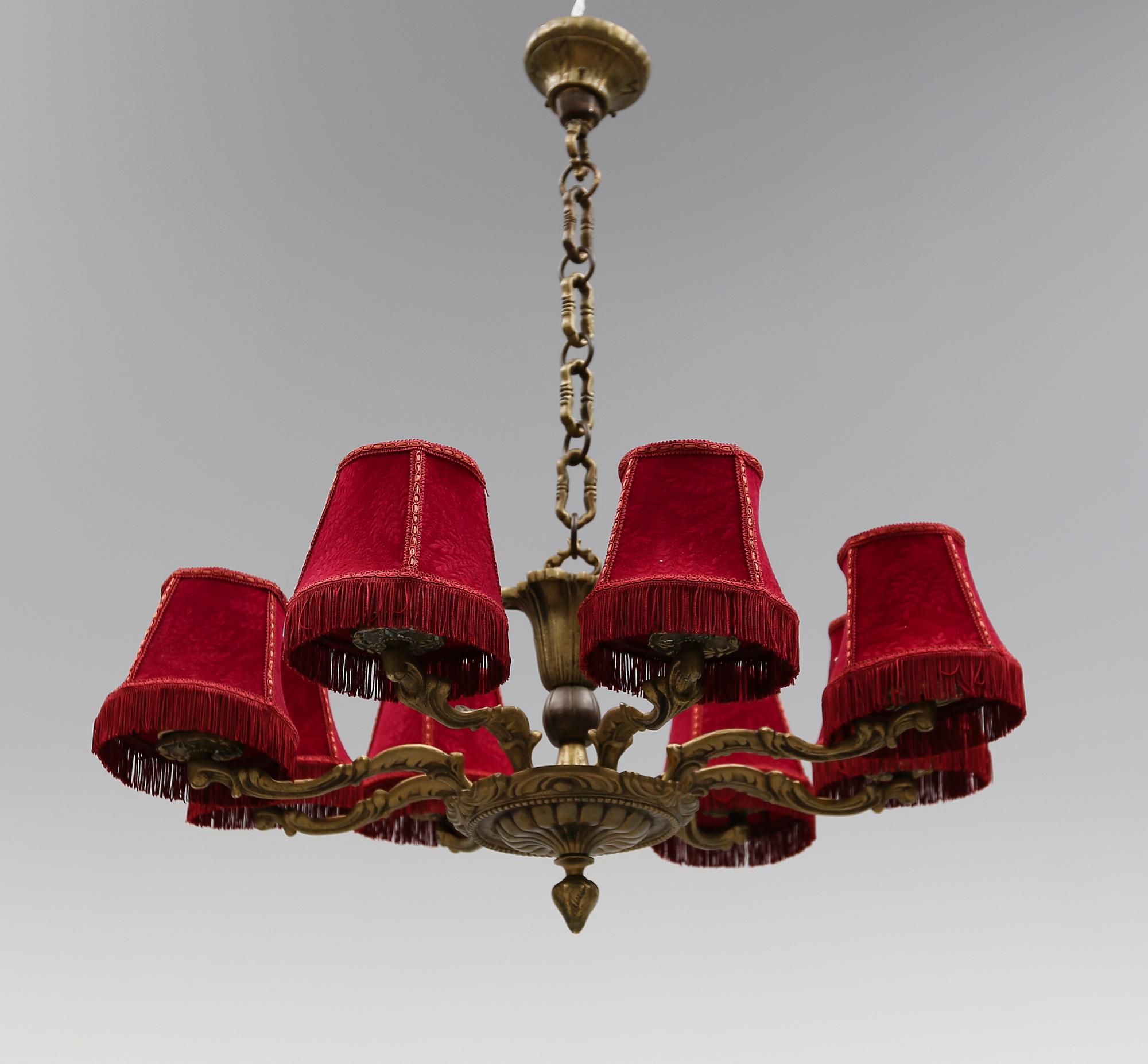 TAKLAMPA, 1900-talets mitt. Höjd ca 32 cm.