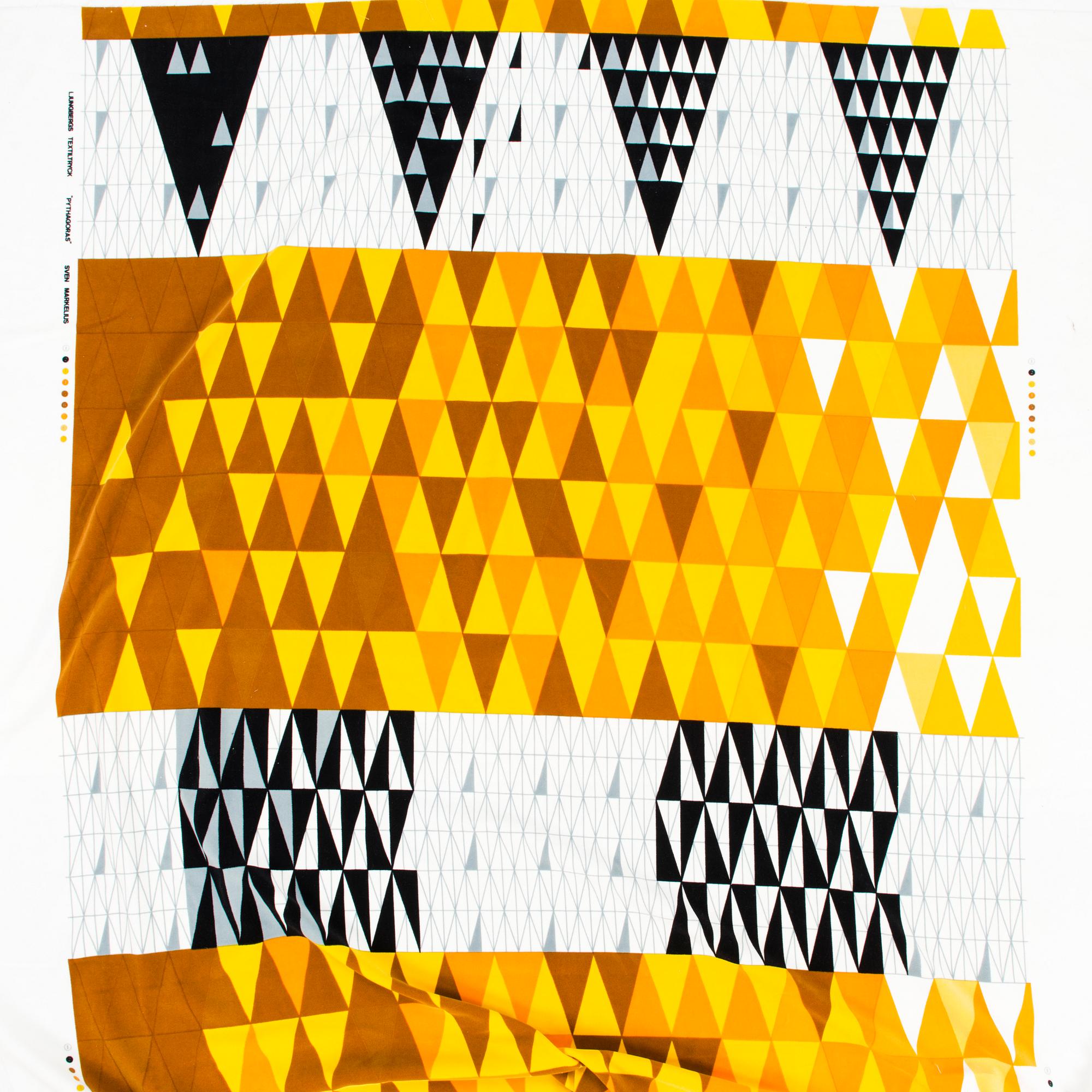 SVEN MARKELIUS, "Pythagoras" TYG, 5 m av Ljungbergs Textiltryck.