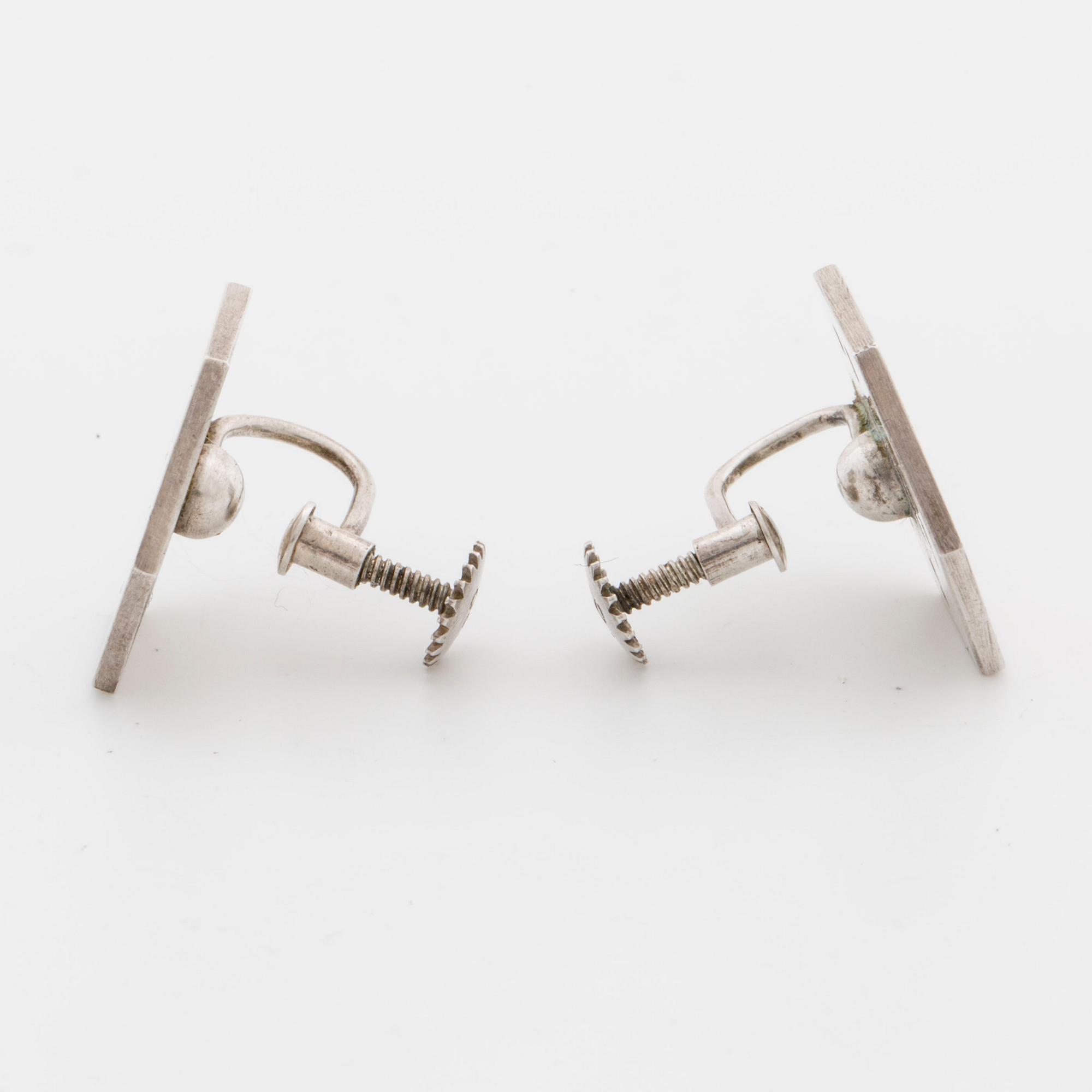 WIWEN NILSSON, örhängen, silver, ett par, Lund 1966,