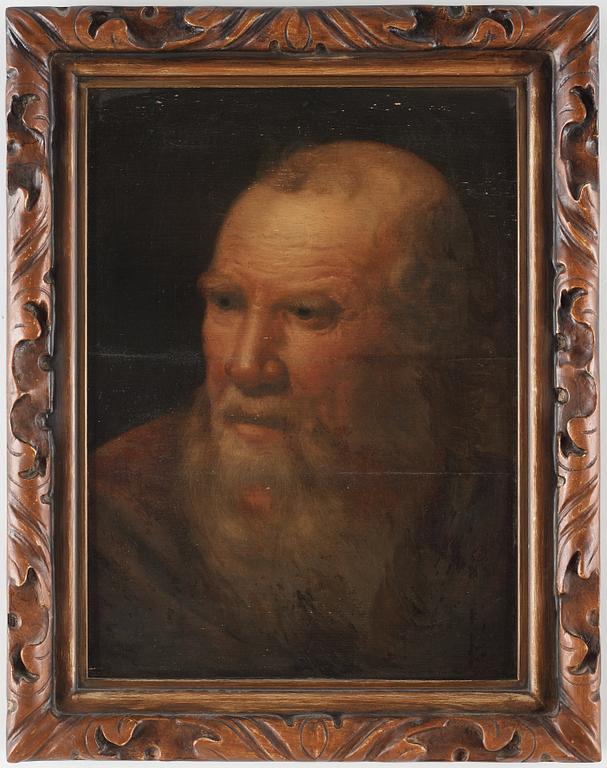 Jacob Jordaens Attributed to, The head of a bearded man, a study.