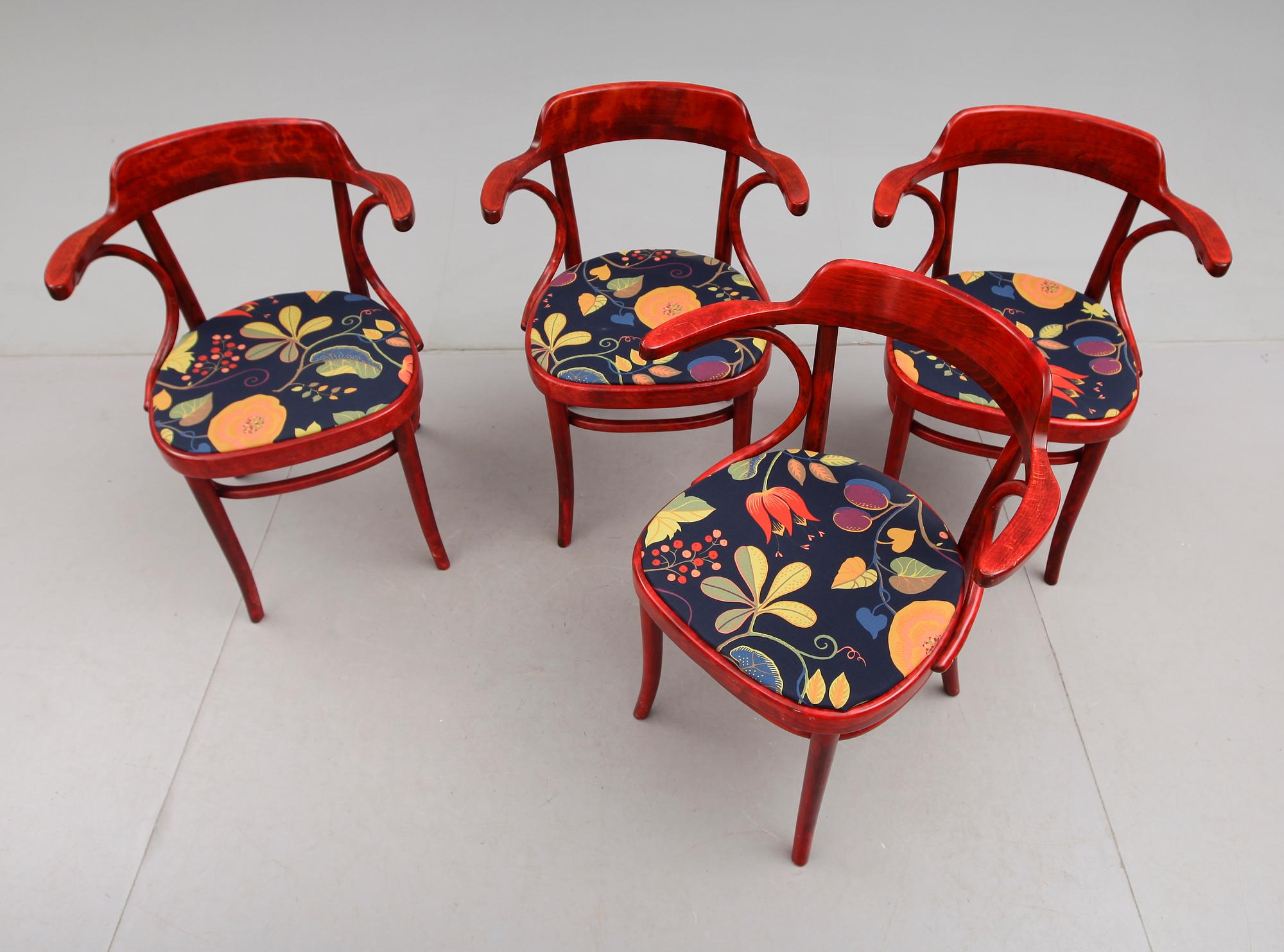 KARMSTOLAR, 4 st."Cattelin" Axell Kandell för Gemla, 1900-talets andra hälft.