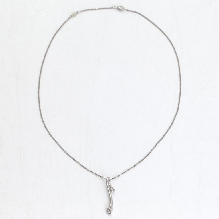 Georg Jensen,an  18K white gold 'Magic' necklace, brilliant-cut diamonds totalling approx. 0.13 ct.