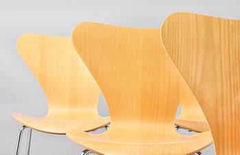 STOLAR, 6 st, "Sjuan", Arne Jacobsen, Fritz Hansen, Danmark, 1994.