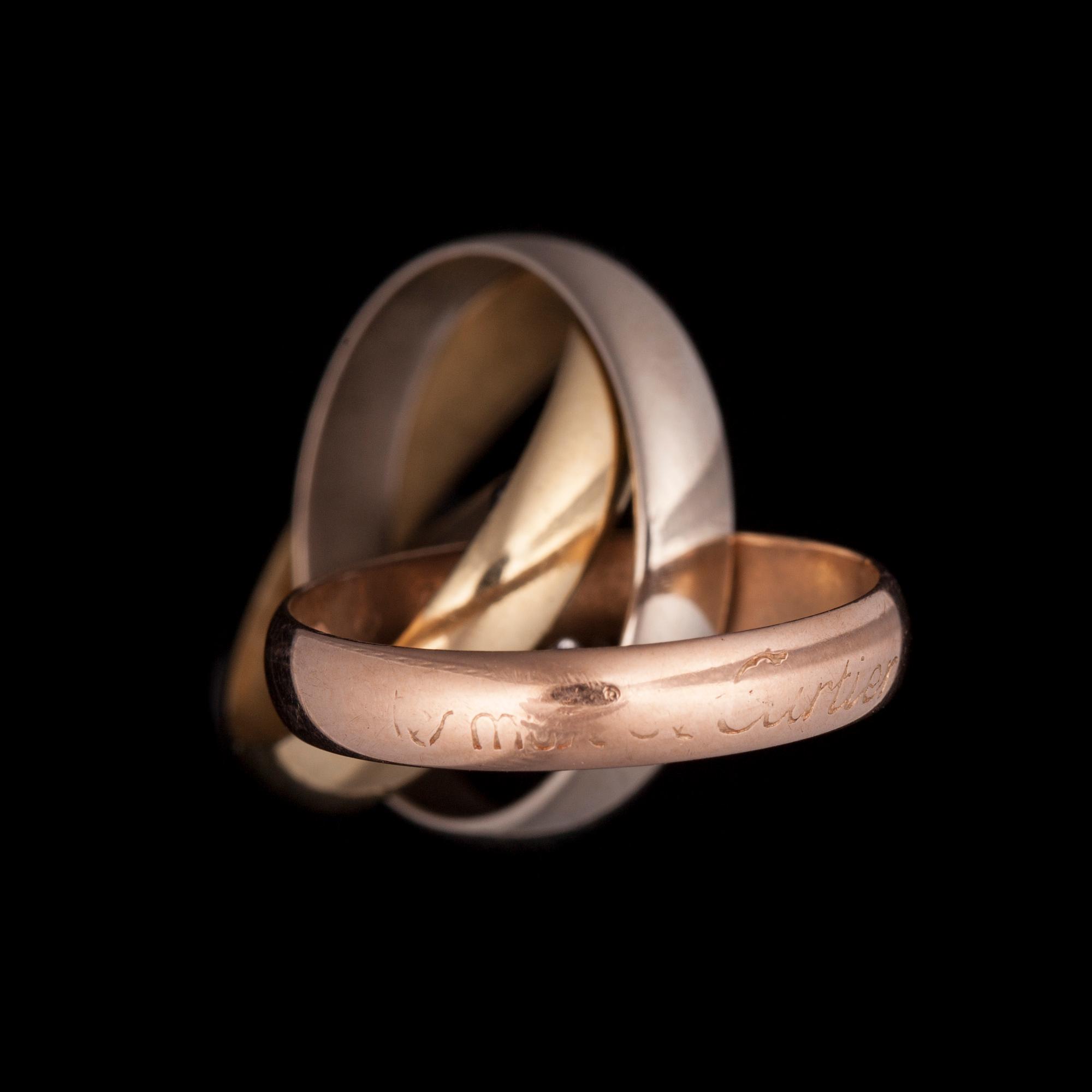 RING, "Trinity" 18K guld, Cartier. Vikt 6 g.