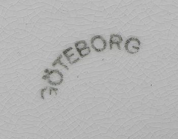 UPPLÄGGNINGSFAT, flintgods, Rörstrand resp Göteborg, tidigt 1900-tal.