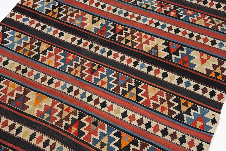 An antique Shirvan kilim, east Caucasus, c. 316 x 167 cm.