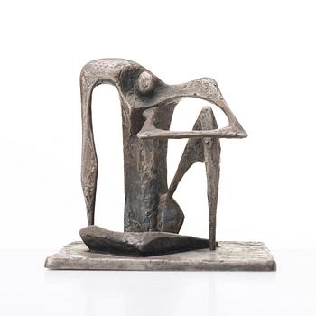 ARNE JONES, sculpture,  bronze with silver patina, signed Arne Jones, numbered 3/4 and dater 48.