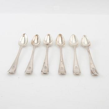 Johan Malmstedt skedar 12 st silver Göteborg tidigt 1800-tal.