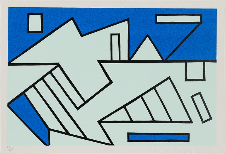 A serigraphy by Olle Baertling, numbered 1/21.