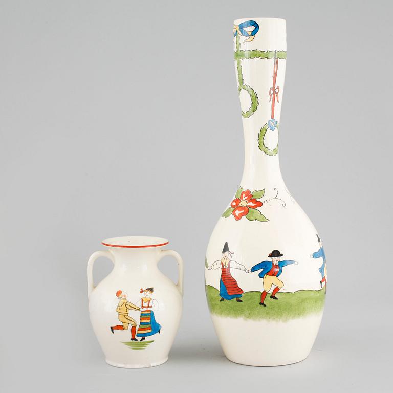 PARTI KERAMIK, 8 delar, flintgods, "Daldansen", Rörstrand, 1900-talets första hälft.