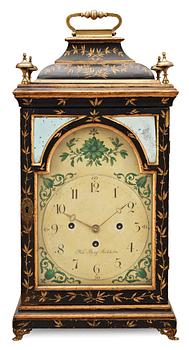 647. A Swedish 18th century table clock by N. Berg, clockmaker in Stockholm 1751-94.
