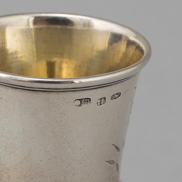 A silver cup, Russia around 1900.