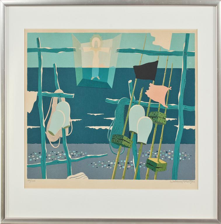 WALDEMAR LORENTZON, färglitografi, signerad och numrerad 189/350.