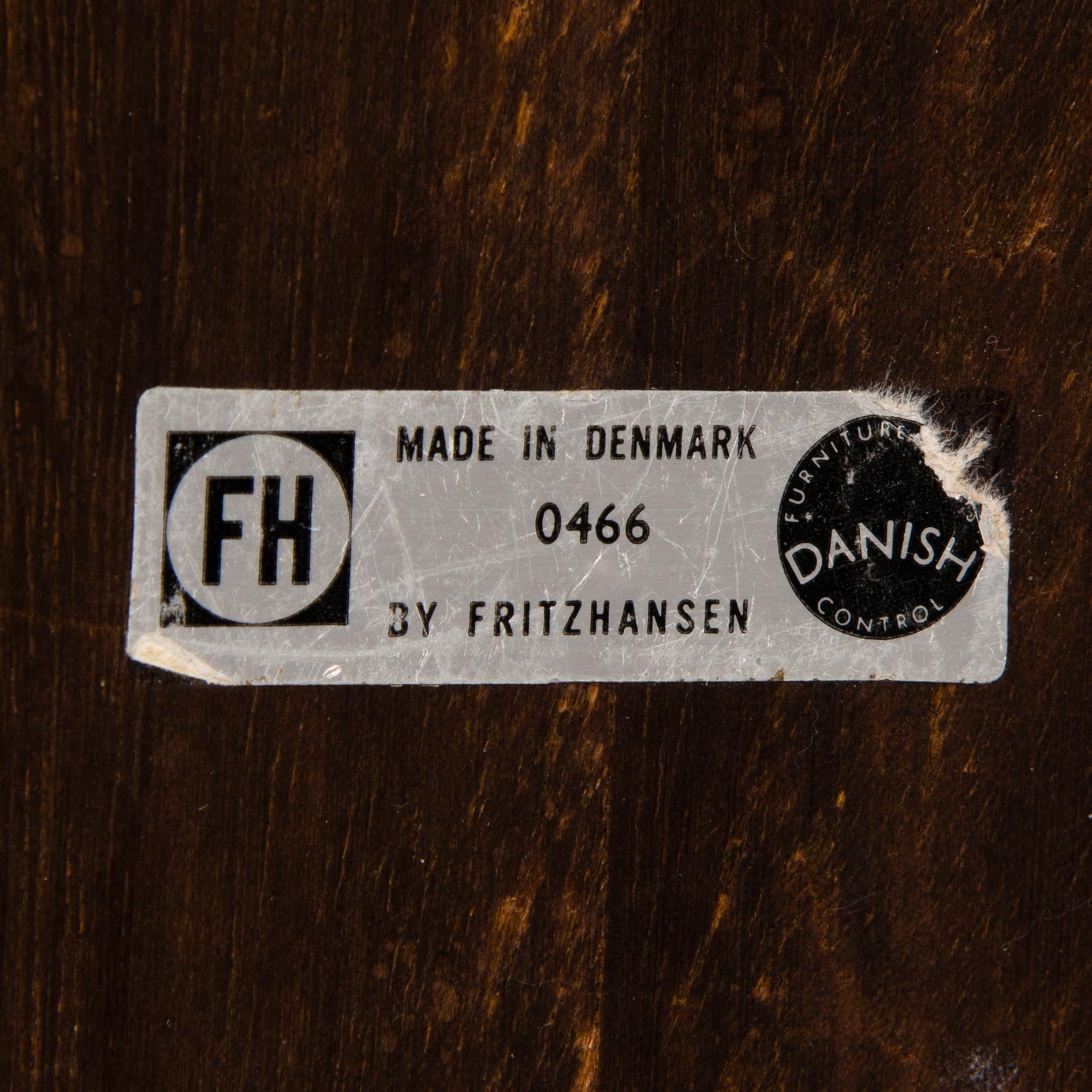 A 1966 '3600' dining table for Fritz Hansen, Denmark.