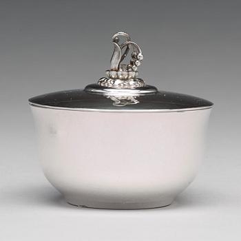 Harald Nielsen, a sterling bowl with cover and stand, Georg Jensen, Denmark 1933-44, design no 610.