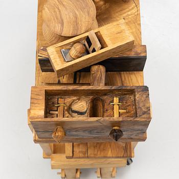 Magnus Ek, a ash wood trolley for preparation of sauce, 'Dave',  Oaxen Krog, 2020.