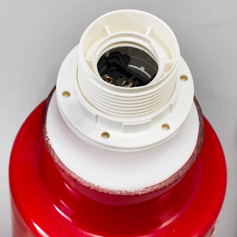 PO STRÖM, 2 glass table lamps, Alsterfors, 1960s.