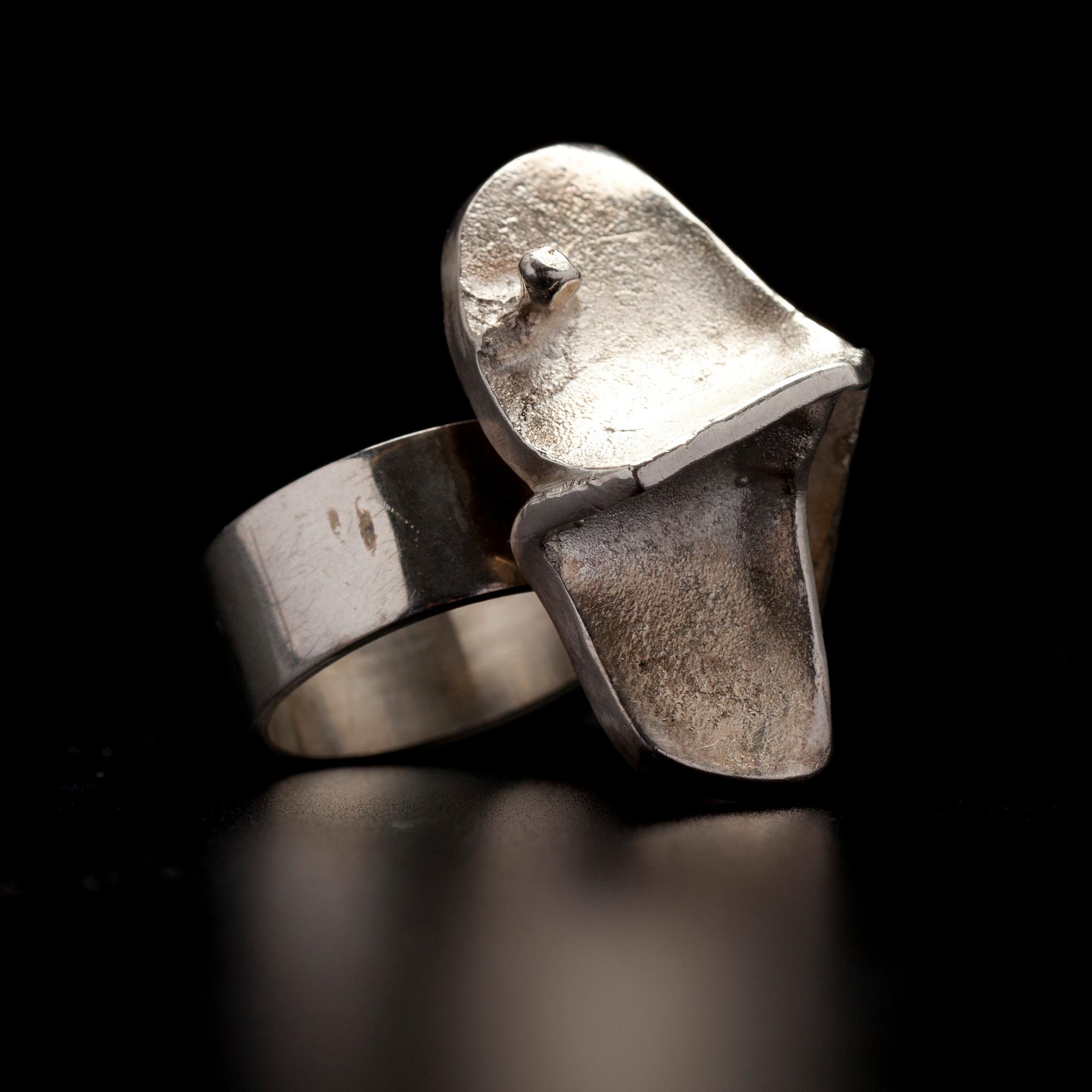 RING, sterlingsilver, "I Magman" Björn Weckström, Lapponia 1969.