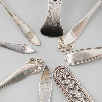 BESTICK, 29 delar, silver, Norge, olika modeller, 1900-tal. Total vikt ca 795 gram.