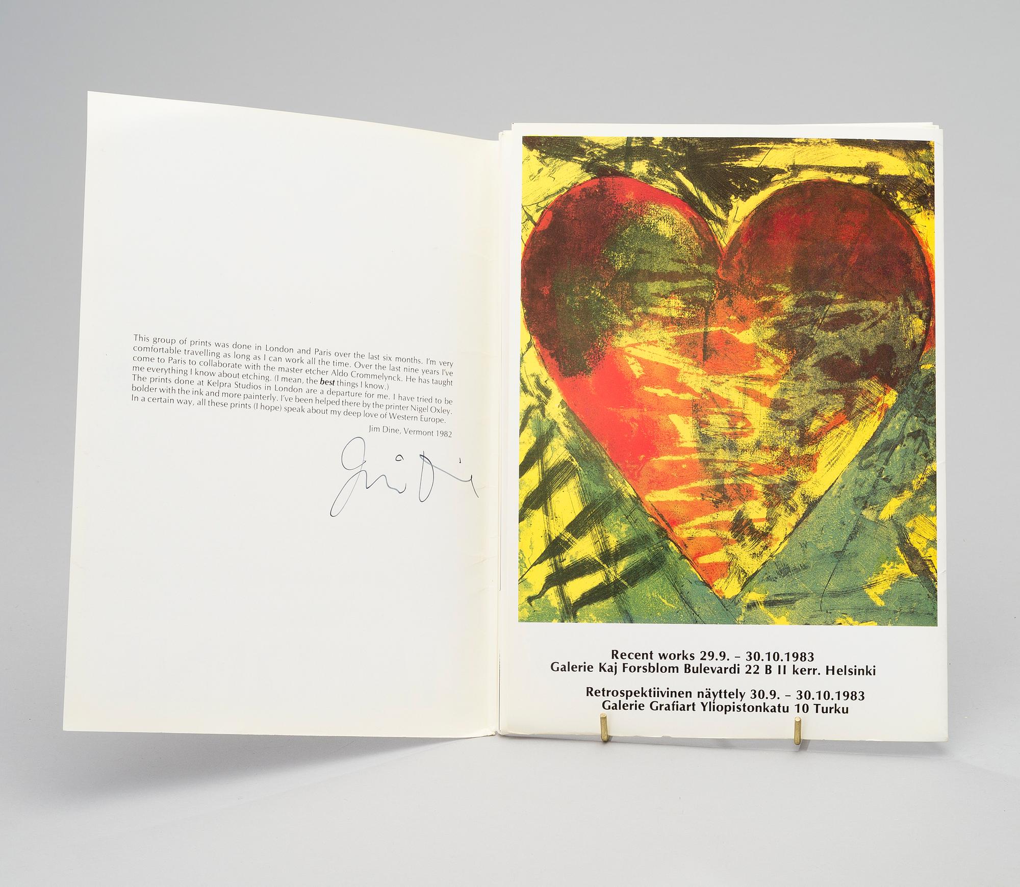 BROSCHYRER 3 ST, Jim Dine, Victor Vasarely och Paul Klee 1961, 1982, 1983.