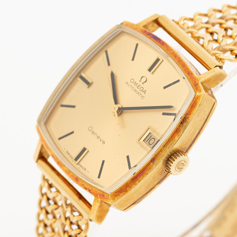 Omega, Genève, wristwatch, 31 x 31 (37) mm.