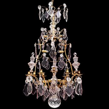 113. A Louis XV 18th century nine-light chandelier.