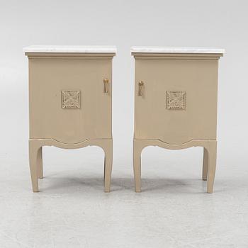 A pair of bedside tables, first half of the 20th century.