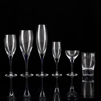 ERIKA LAGERBIELKE, glasservis, 54 delar, "Intermezzo", Orrefors.