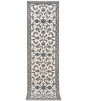 A runner carpet, Nain, part silk, c.297 x 80 cm.