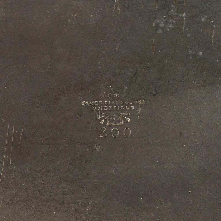 VÄRMEFAT, tenn, James Dixon & Sons, Sheffield, 1800-tal.
