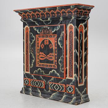 Hanging cabinet, folk art, Järvsö, Hälsingland, first half of the 19th century.