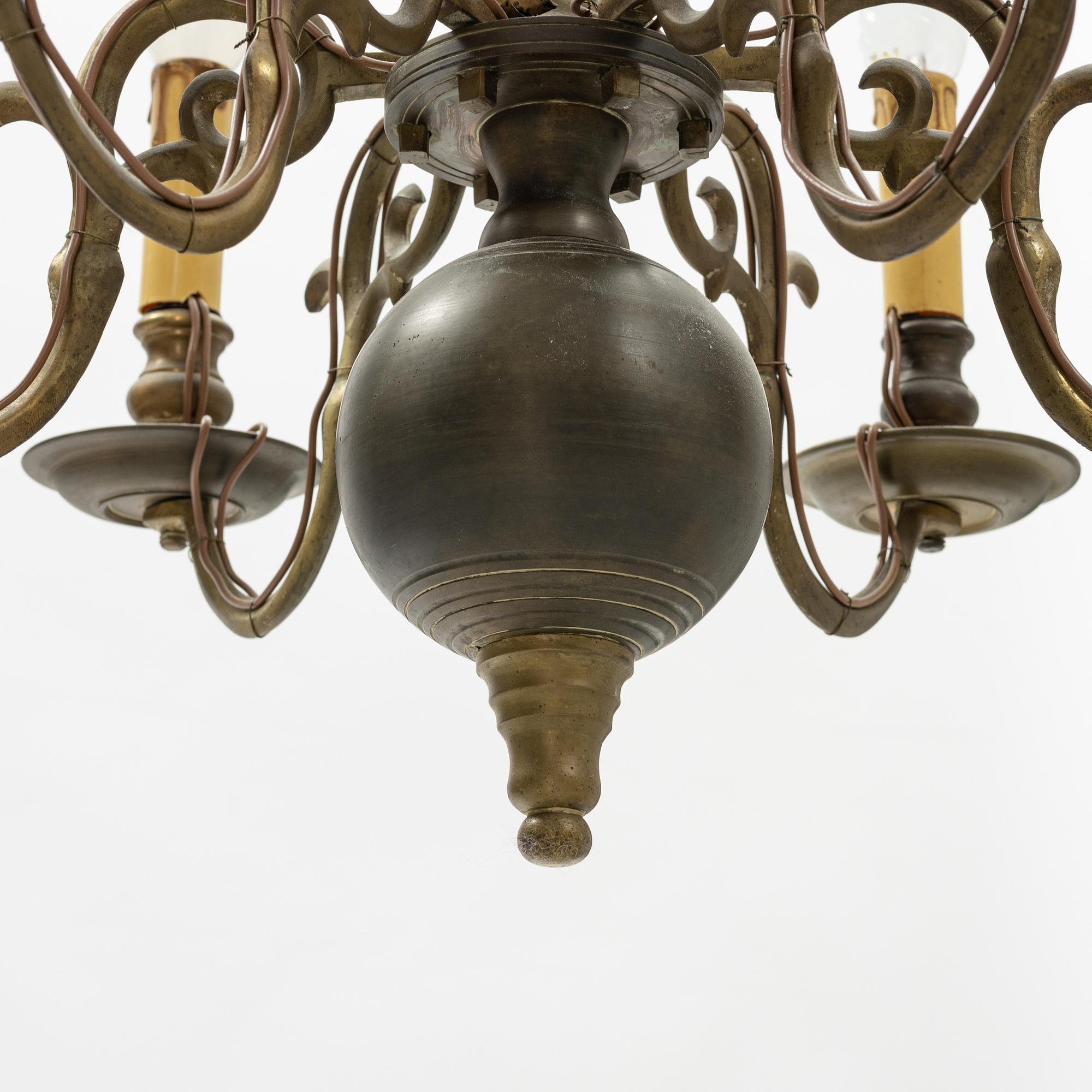 Ljuskrona, barockstil, 1900-tal.
