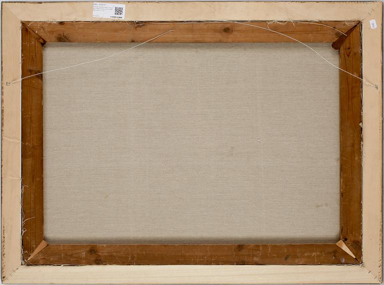 OKÄND KONSTNÄR, olja på duk, 1800-talets andra hälft. Signerad F Lund.