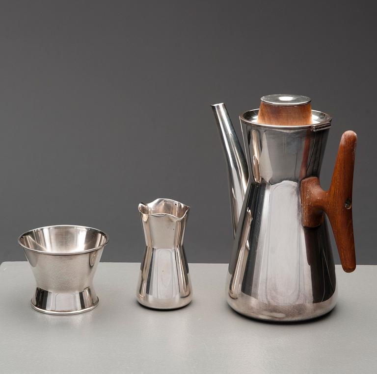 Tapio Wirkkala, COFFEE POT, SUGAR BOWL AND CREAMER.