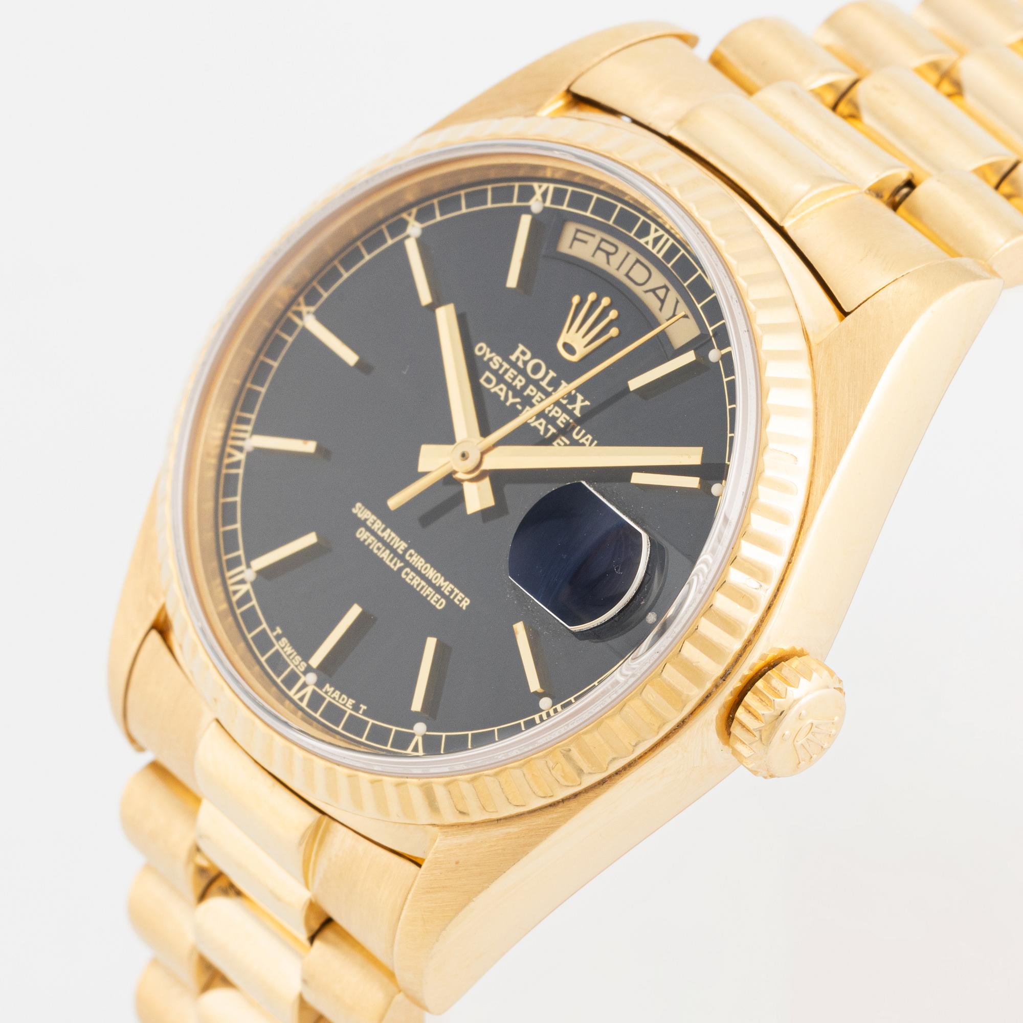 Rolex, Day-Date, "No Lume Hands", ca 1989.